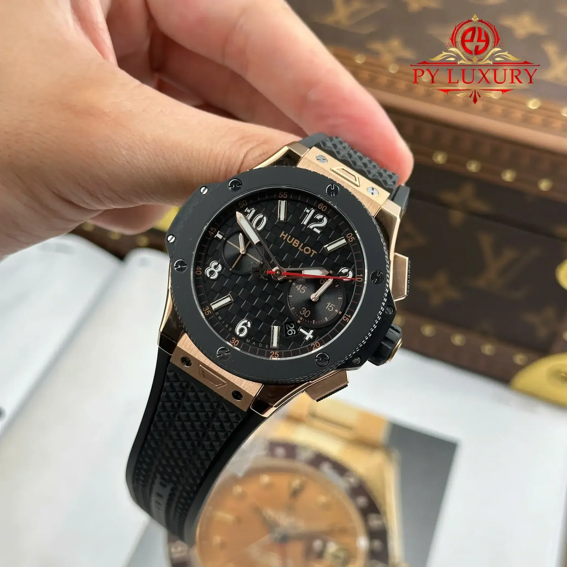 Hublot Big Bang Chronograph King Gold Ceramic 20th Anniversary Best Replica BBA 43mm - 图片 2
