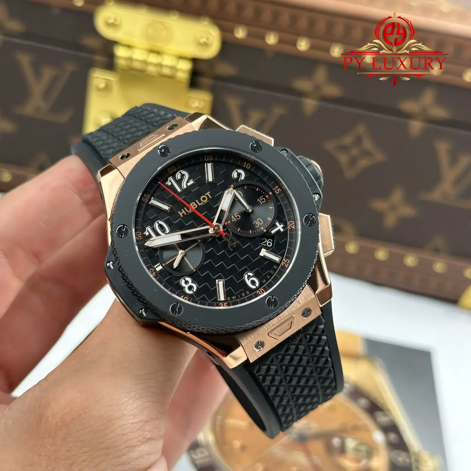 Hublot Big Bang Chronograph King Gold Ceramic 20th Anniversary Best Replica BBA 43mm - 图片 3