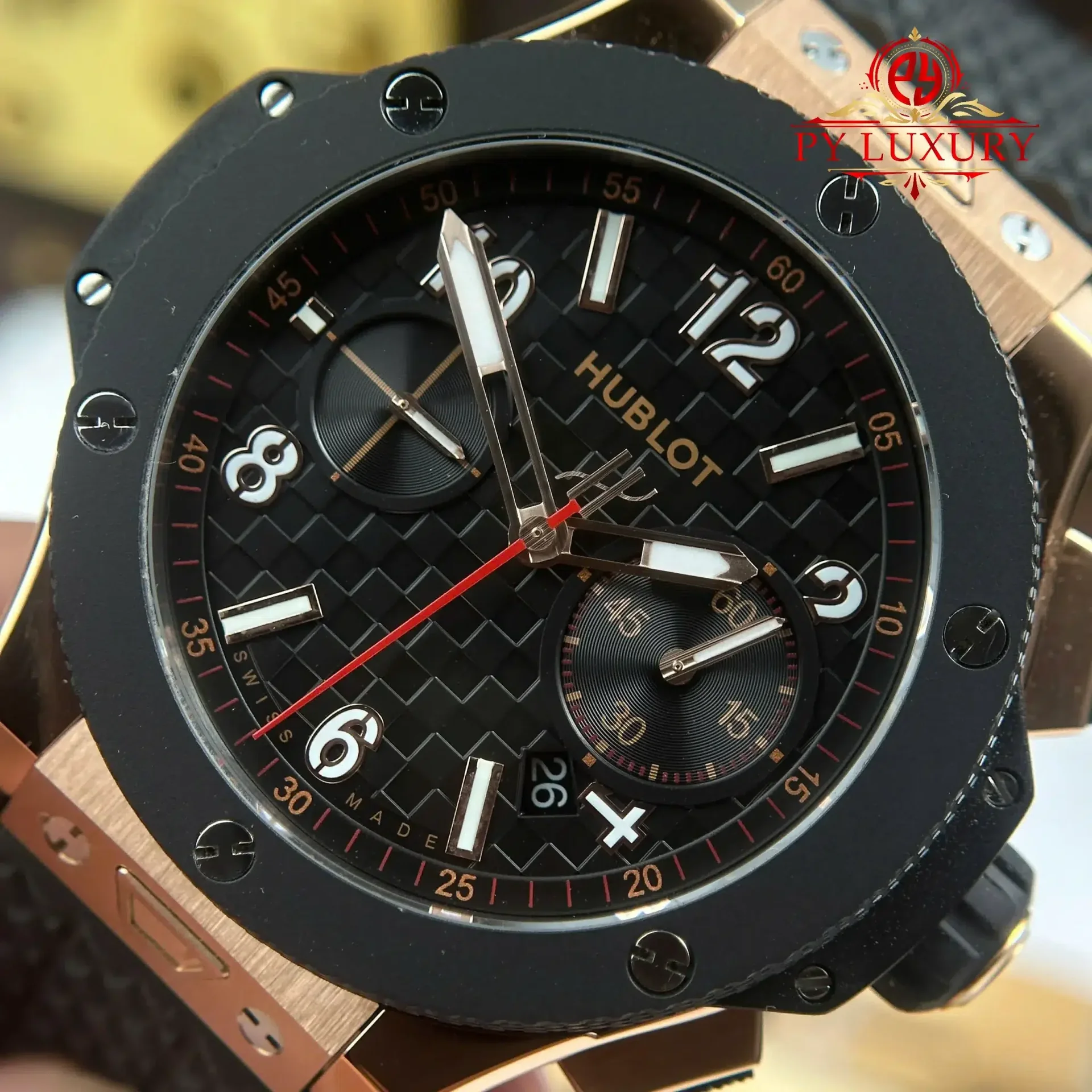 Hublot Big Bang Chronograph King Gold Ceramic 20th Anniversary Best Replica BBA 43mm - 图片 5