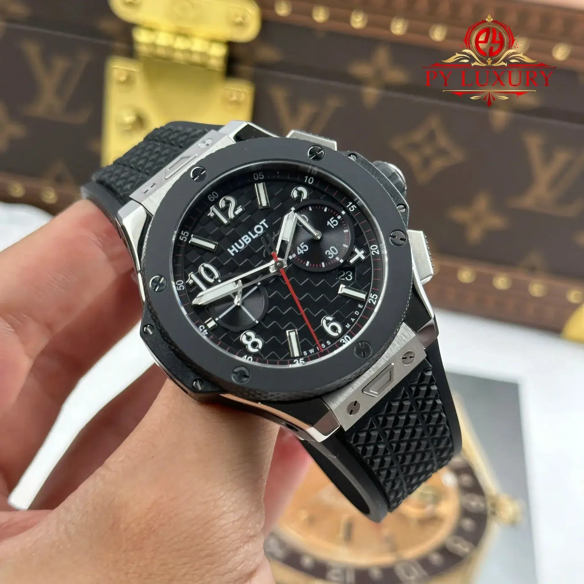 Hublot Big Bang Chronograph Titanium Ceramic 20th Anniversary Best Replica BBA 43mm - 图片 2