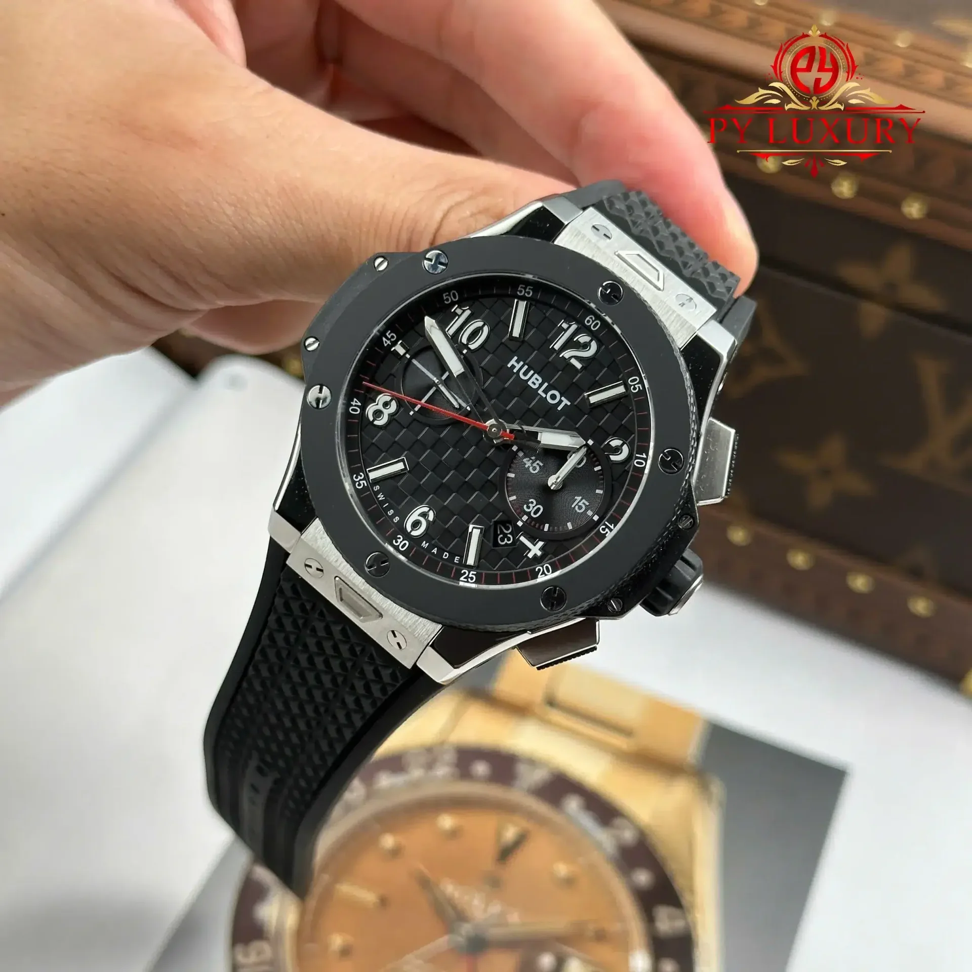 Hublot Big Bang Chronograph Titanium Ceramic 20th Anniversary Best Replica BBA 43mm - 图片 3