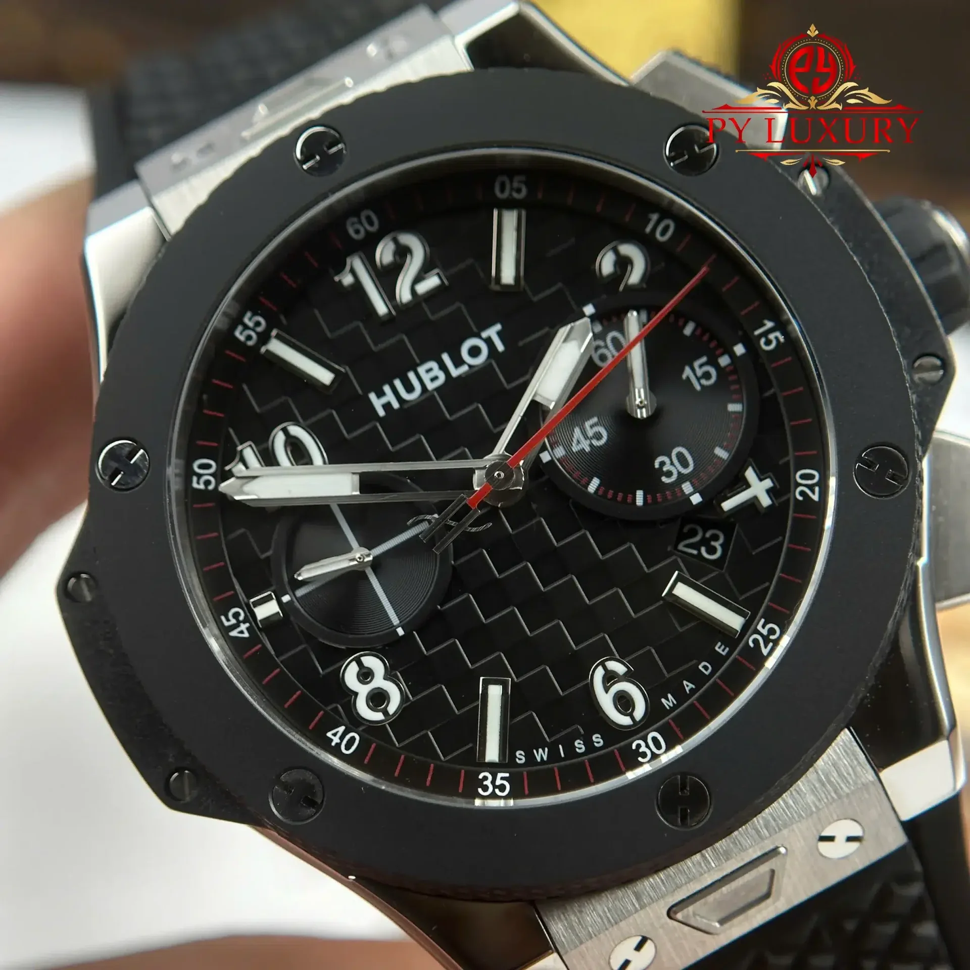 Hublot Big Bang Chronograph Titanium Ceramic 20th Anniversary Best Replica BBA 43mm - 图片 5