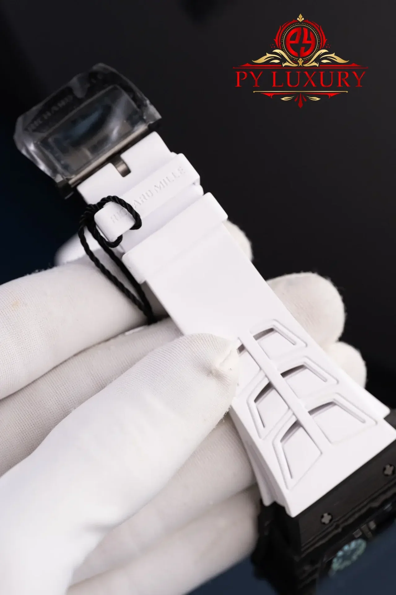 Richard Mille RM35-02 Rafael Nadal Black Carbon TPT White Rubber Band Super Clone V7 ZF 49.94mm x 44.5mm - 图片 11