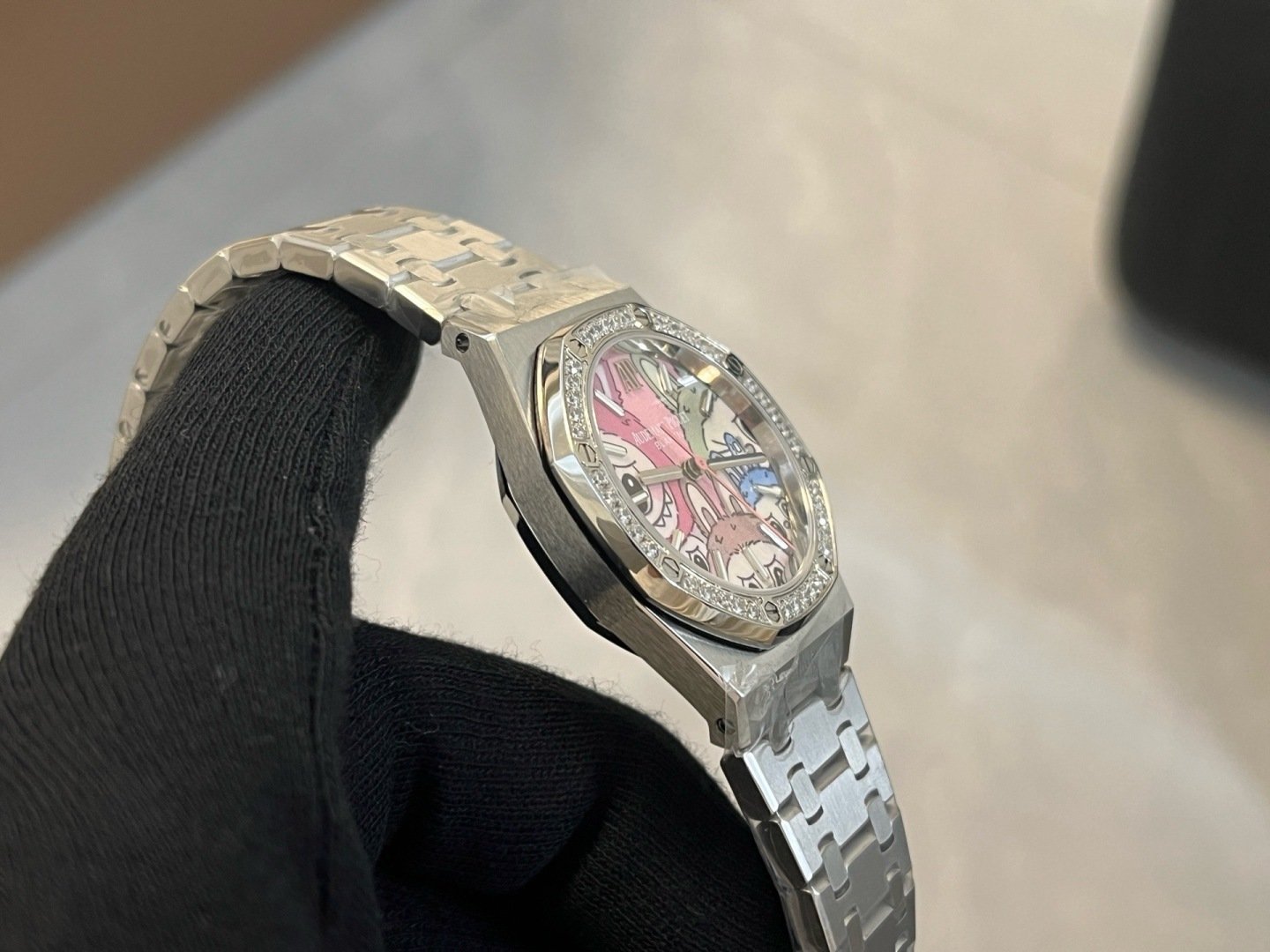 Audemars Piguet Royal Oak Lady Labubu Dial Diamond Bezel Best Replica OMF 34mm - 图片 5