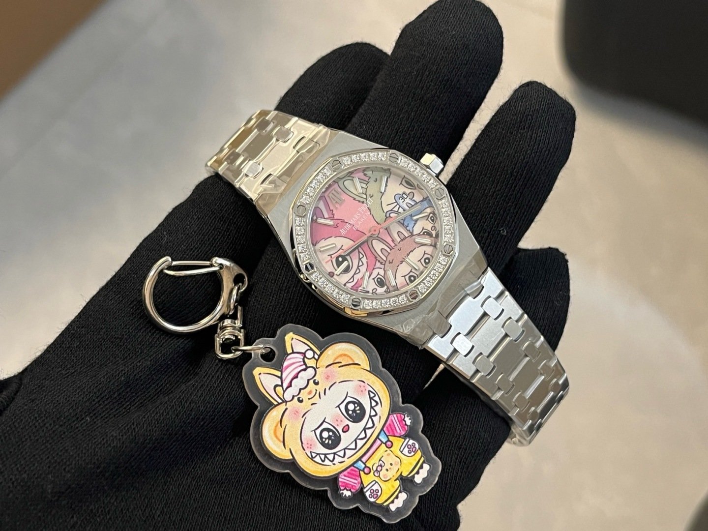 Audemars Piguet Royal Oak Lady Labubu Dial Diamond Bezel Best Replica OMF 34mm - 图片 9