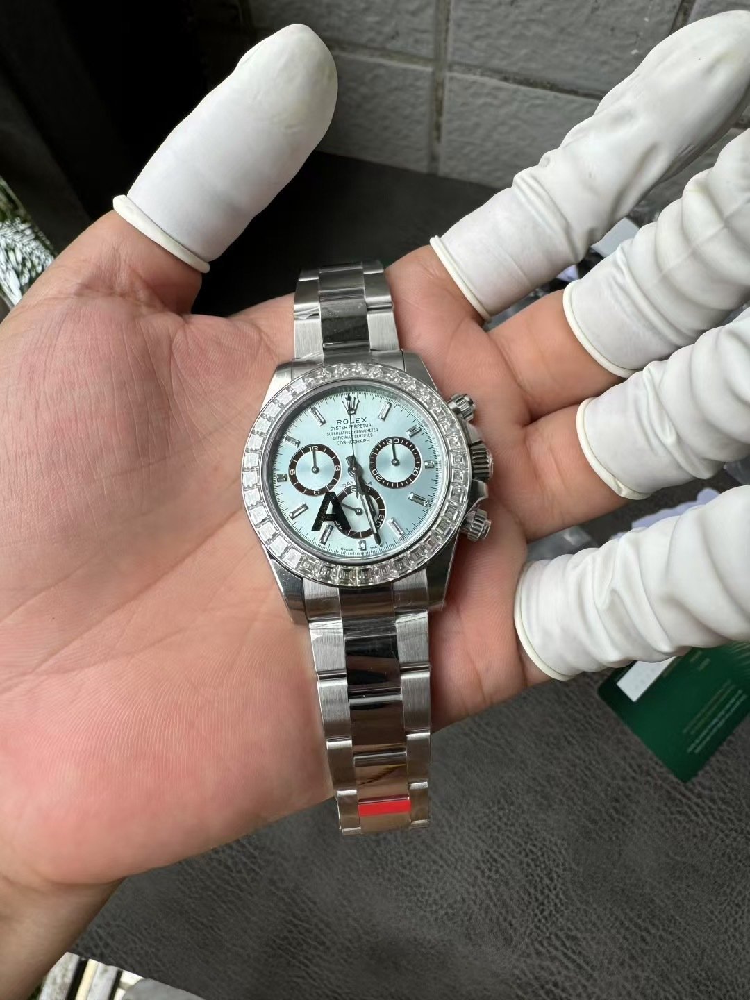 Rolex Daytona 126506 Ice-blue Baguette Dial Custom Baguette Moissanite Bezel 1:1 Best Replica 40mm - 图片 4
