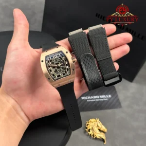 Richard Mille RM67-01 Rose Gold Automatic Extra-Flat Rubber Band Best Replica 1:1 VAF 38.7mm x 47.5mm
