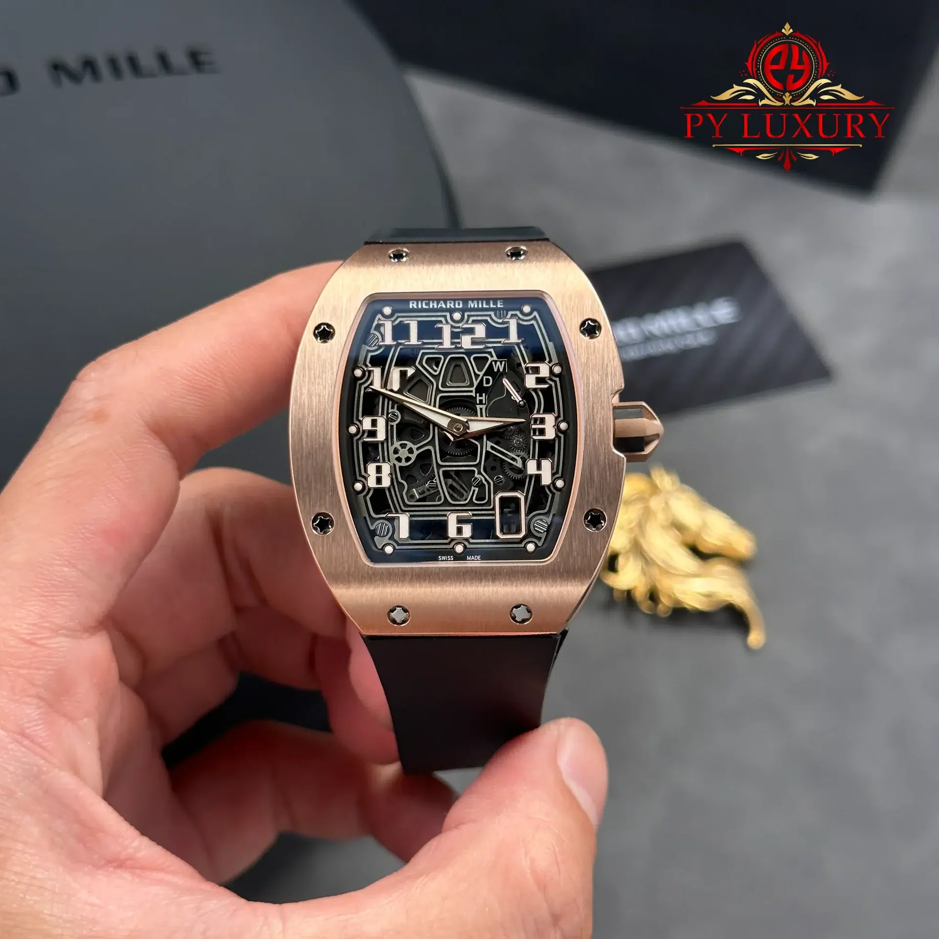 Richard Mille RM67-01 Rose Gold Automatic Extra-Flat Rubber Band Best Replica 1:1 VAF 38.7mm x 47.5mm - 图片 2