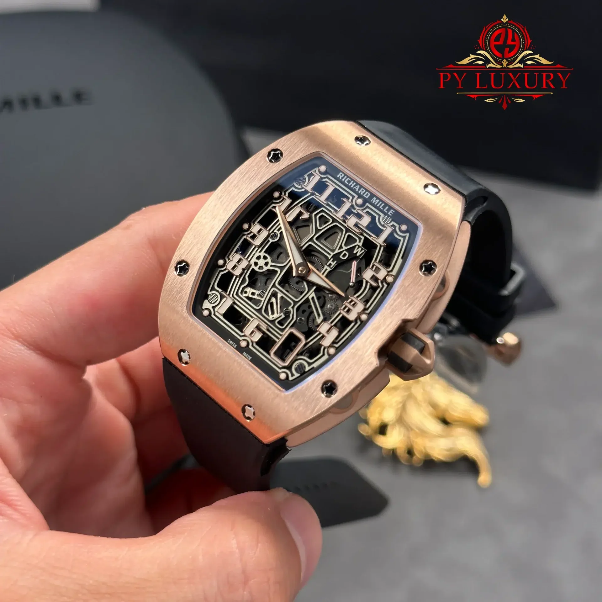 Richard Mille RM67-01 Rose Gold Automatic Extra-Flat Rubber Band Best Replica 1:1 VAF 38.7mm x 47.5mm - 图片 4