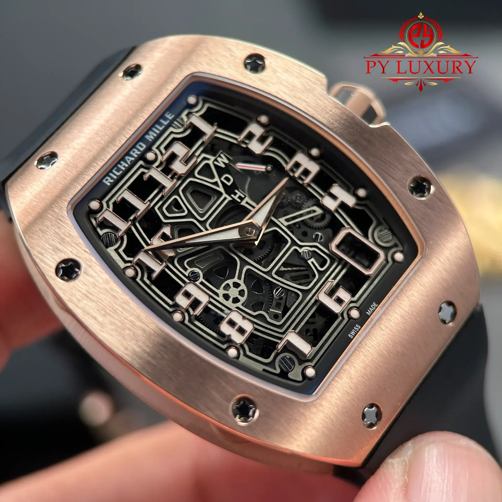 Richard Mille RM67-01 Rose Gold Automatic Extra-Flat Rubber Band Best Replica 1:1 VAF 38.7mm x 47.5mm - 图片 5