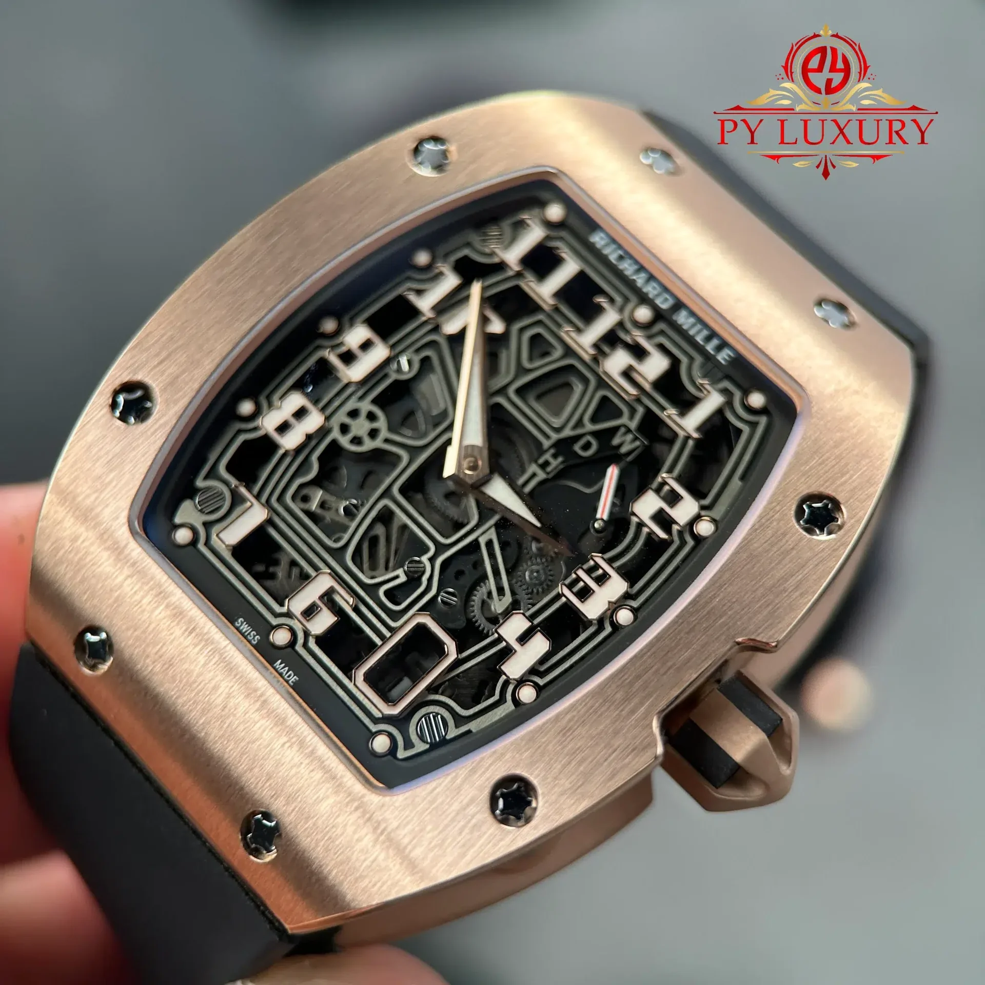 Richard Mille RM67-01 Rose Gold Automatic Extra-Flat Rubber Band Best Replica 1:1 VAF 38.7mm x 47.5mm - 图片 6