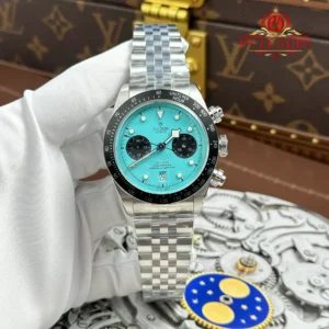 Tudor Black Bay Chrono M79360N Turquoise Dial Jubilee Bracelet Best Replica 41mm