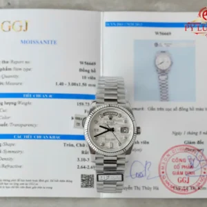 Rolex Day-Date 128239 Custom Natural Meteorite Dial Moissanite Numerals Gain Weight 1:1 Best Replica QF 36mm