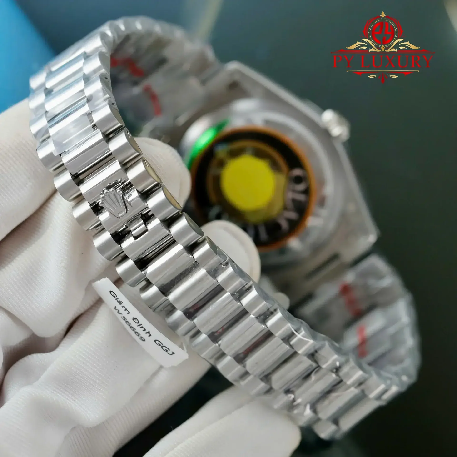 Rolex Day-Date 128239 Custom Natural Meteorite Dial Moissanite Numerals Gain Weight 1:1 Best Replica QF 36mm - 图片 9
