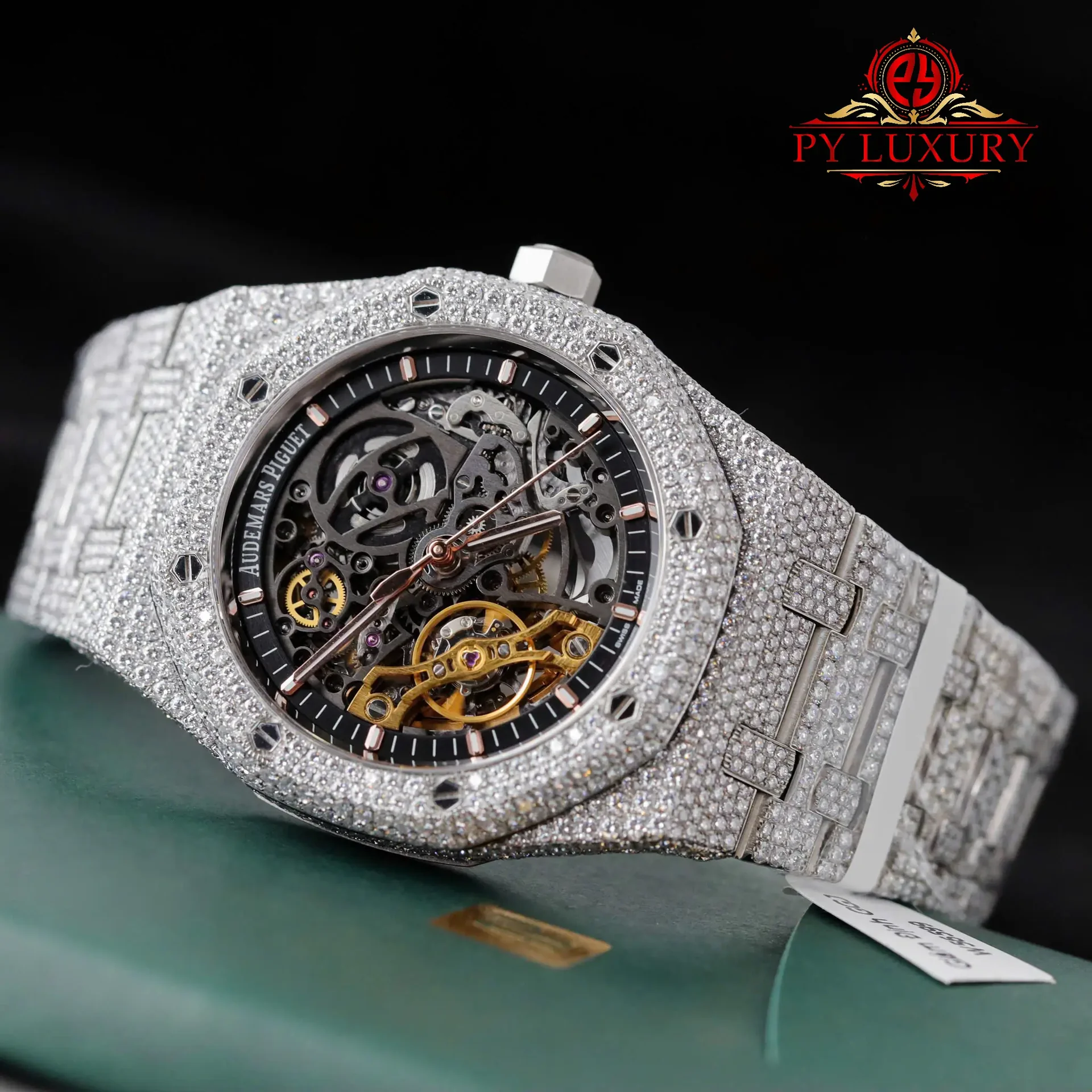Audemars Piguet Royal Oak Openworked Skeleton Dial Iced Out Moissanite Best Replica THB 41mm - 图片 4
