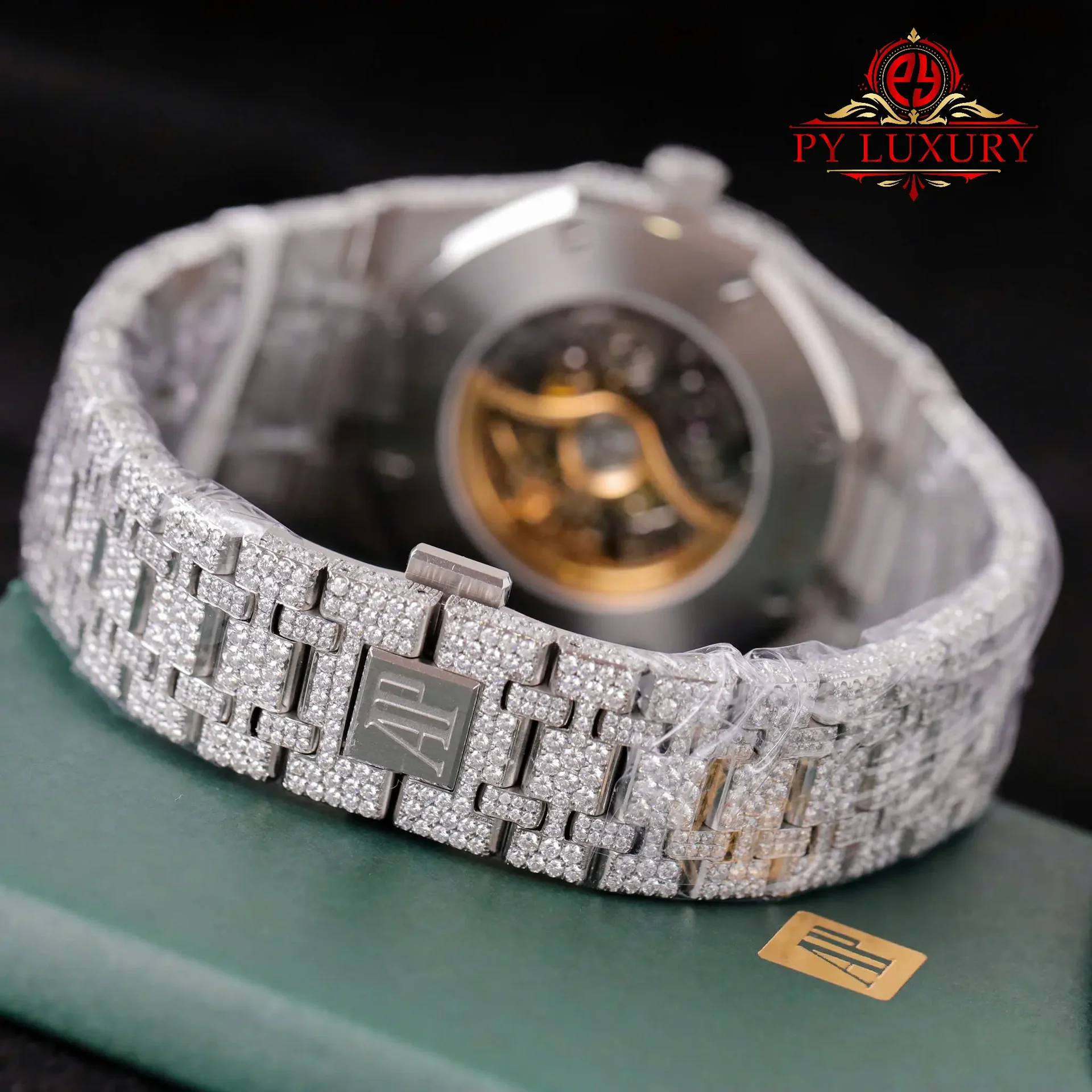 Audemars Piguet Royal Oak Openworked Skeleton Dial Iced Out Moissanite Best Replica THB 41mm - 图片 10