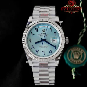 Rolex Day-Date 228236 Ice-blue Arabic Dial Gain Weight 184g Best Replica 40mm