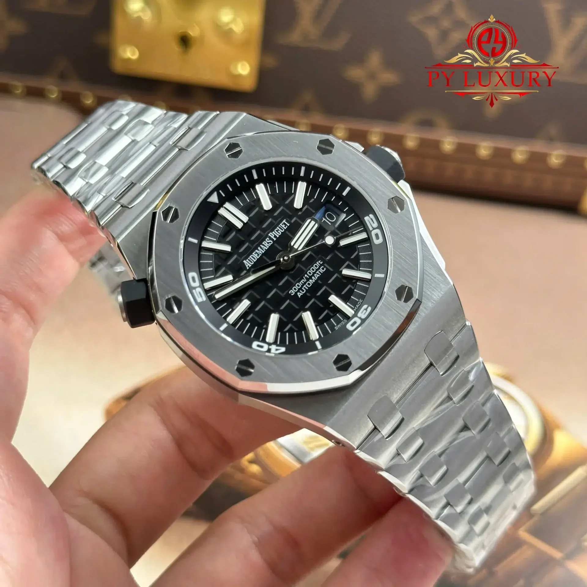 Audemars Piguet Royal Oak Offshore Diver 15710ST Steel Bracelet Black Dial 1:1 Best Replica APSF 42mm - 图片 2