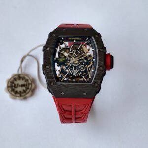Richard Mille RM35-02 Rafael Nadal Black Carbon TPT 1:1 Super Clone Top Quality Custom Made Umi Factory 49.94mm x 44.5mm (Free Sprung)