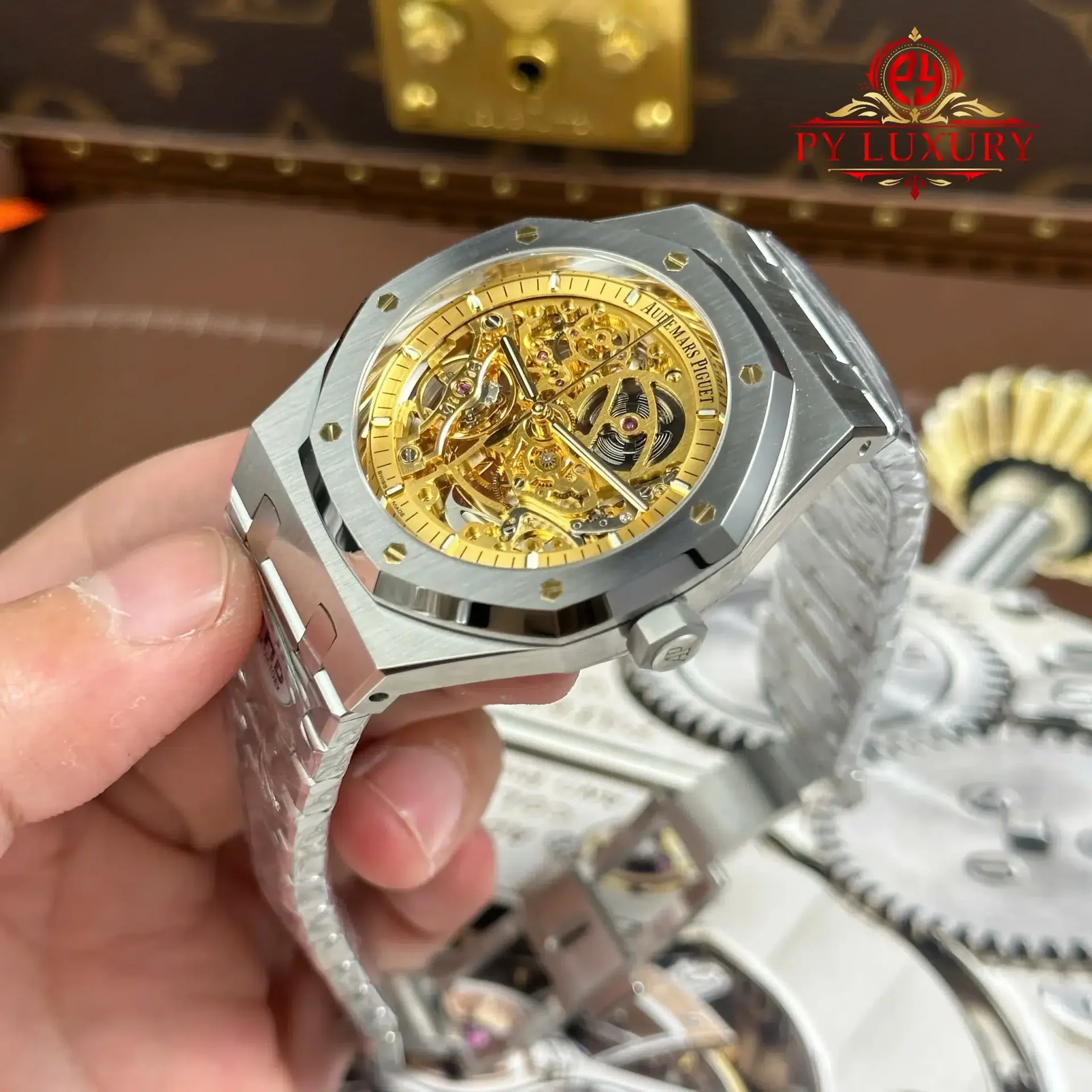 Audemars Piguet Royal Oak 15407ST Openworked Pink Gold Tone Dial 1:1 Best Replica THB 41mm - 图片 3