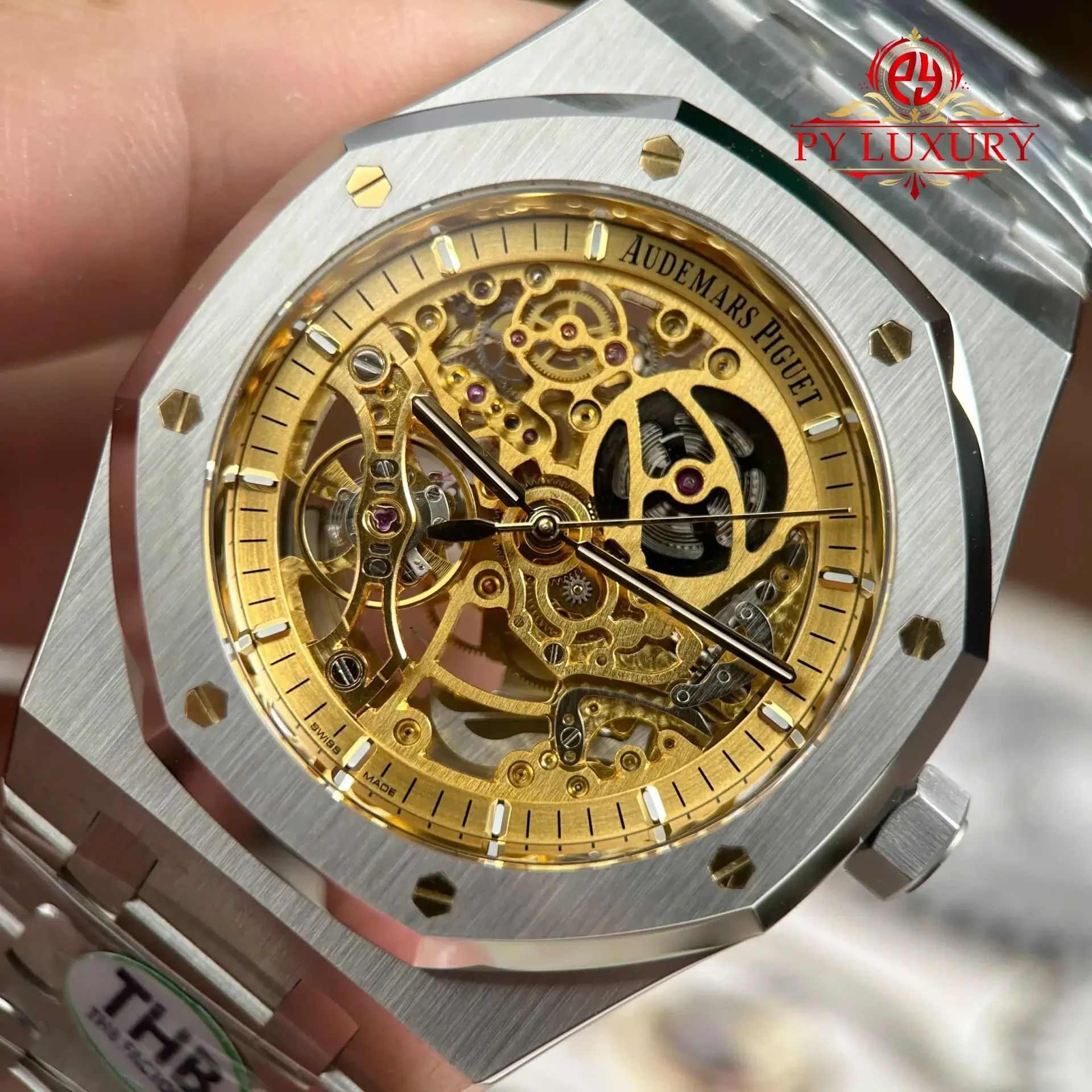 Audemars Piguet Royal Oak 15407ST Openworked Pink Gold Tone Dial 1:1 Best Replica THB 41mm - 图片 4