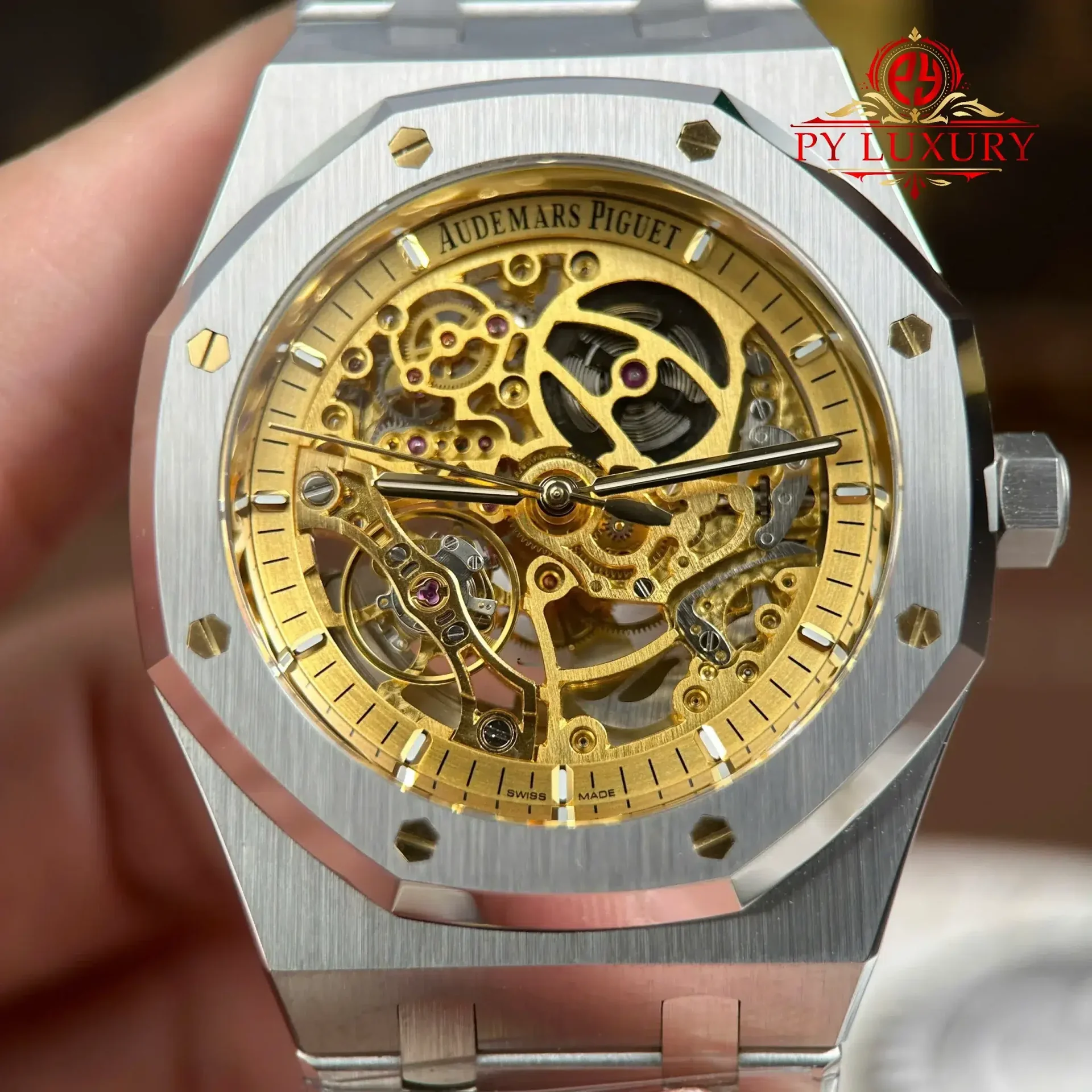 Audemars Piguet Royal Oak 15407ST Openworked Pink Gold Tone Dial 1:1 Best Replica THB 41mm - 图片 5