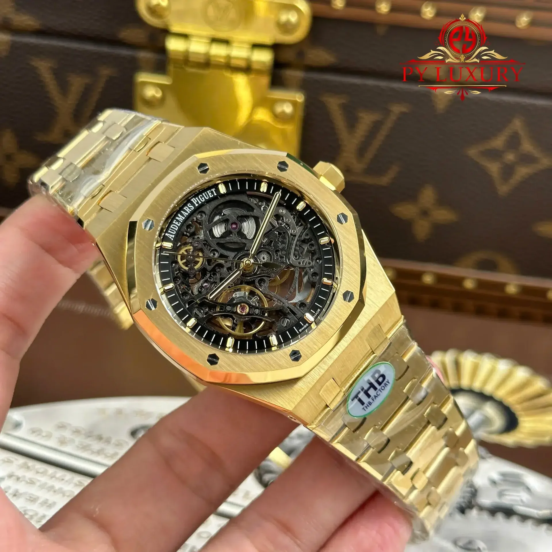 Audemars Piguet Royal Oak Openworked Skeleton Dial 15407BA Yellow Gold 1:1 Best Replica THB 41mm - 图片 2