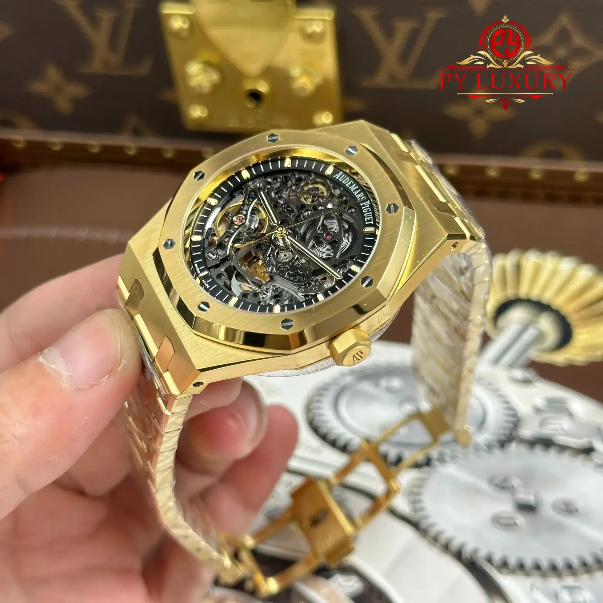 Audemars Piguet Royal Oak Openworked Skeleton Dial 15407BA Yellow Gold 1:1 Best Replica THB 41mm - 图片 3