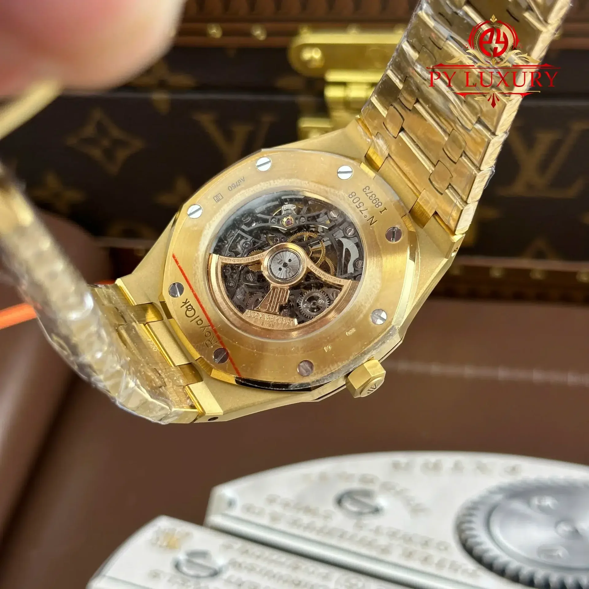 Audemars Piguet Royal Oak Openworked Skeleton Dial 15407BA Yellow Gold 1:1 Best Replica THB 41mm - 图片 11