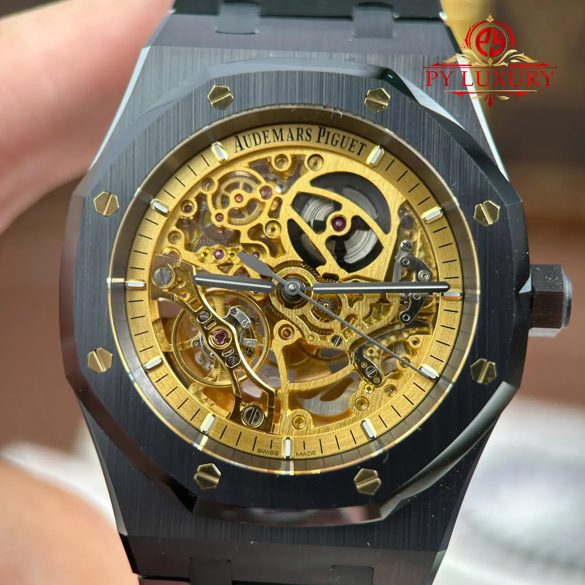 Audemars Piguet Royal Oak 15416CE Openworked Ceramic Pink Gold-Toned Dial 1:1 Best Replica THB 41mm - 图片 4