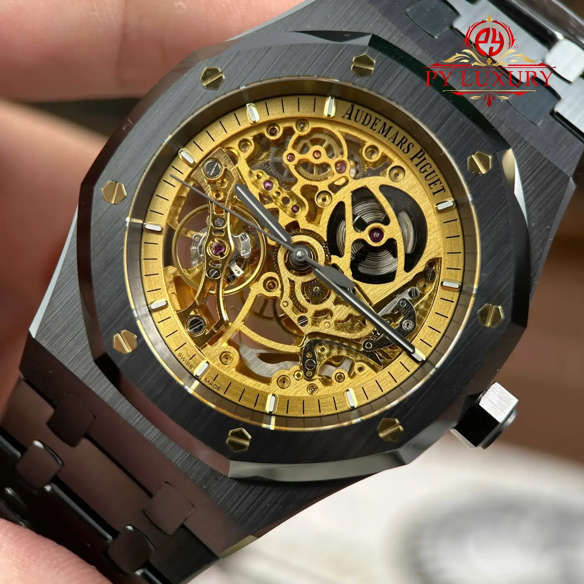 Audemars Piguet Royal Oak 15416CE Openworked Ceramic Pink Gold-Toned Dial 1:1 Best Replica THB 41mm - 图片 5