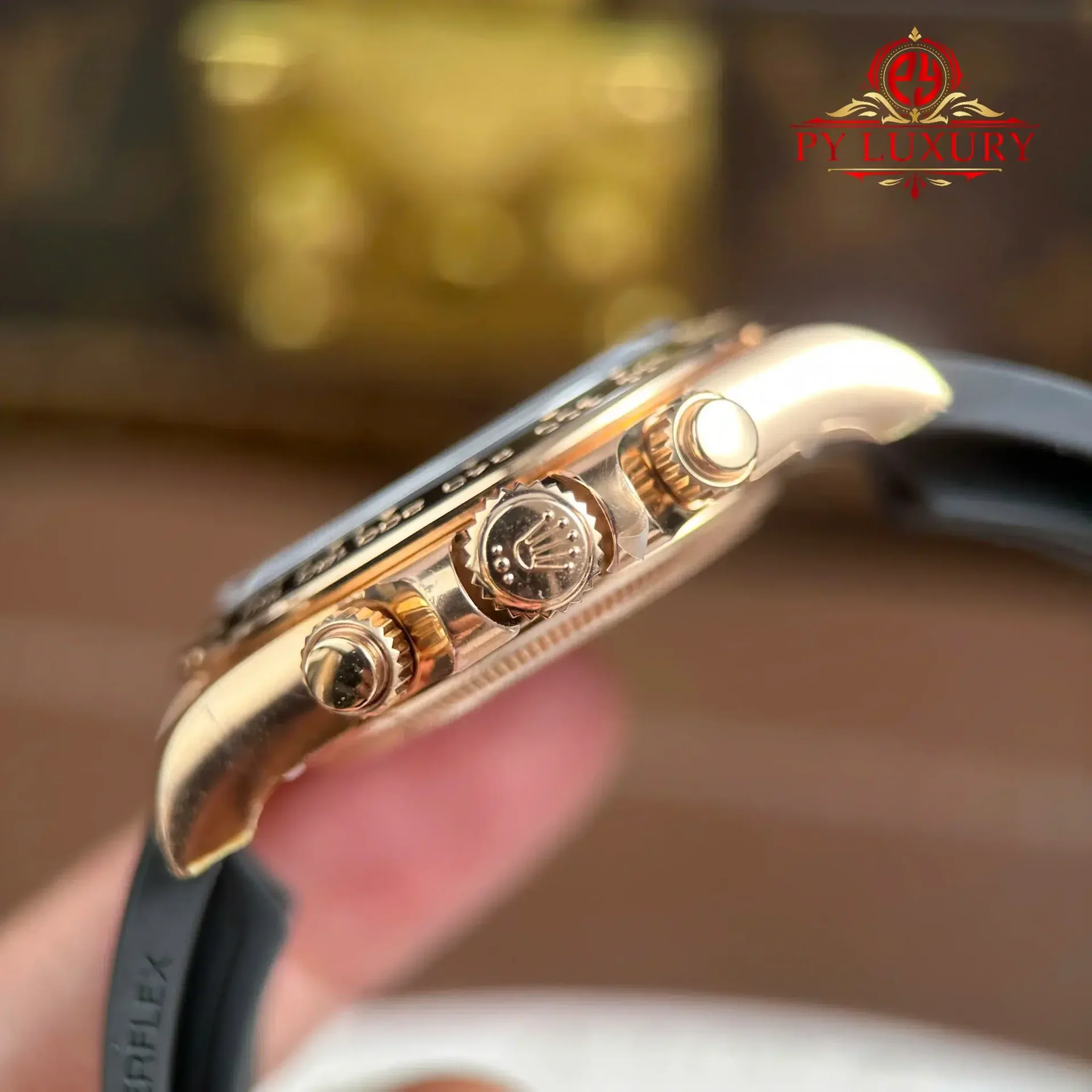 Rolex Daytona 126515LN-0002 Rose Gold Bright Black & Sundust Luminous Dial Oysterflex Bracelet 1:1 Best Replica VSF 40mm - 图片 8