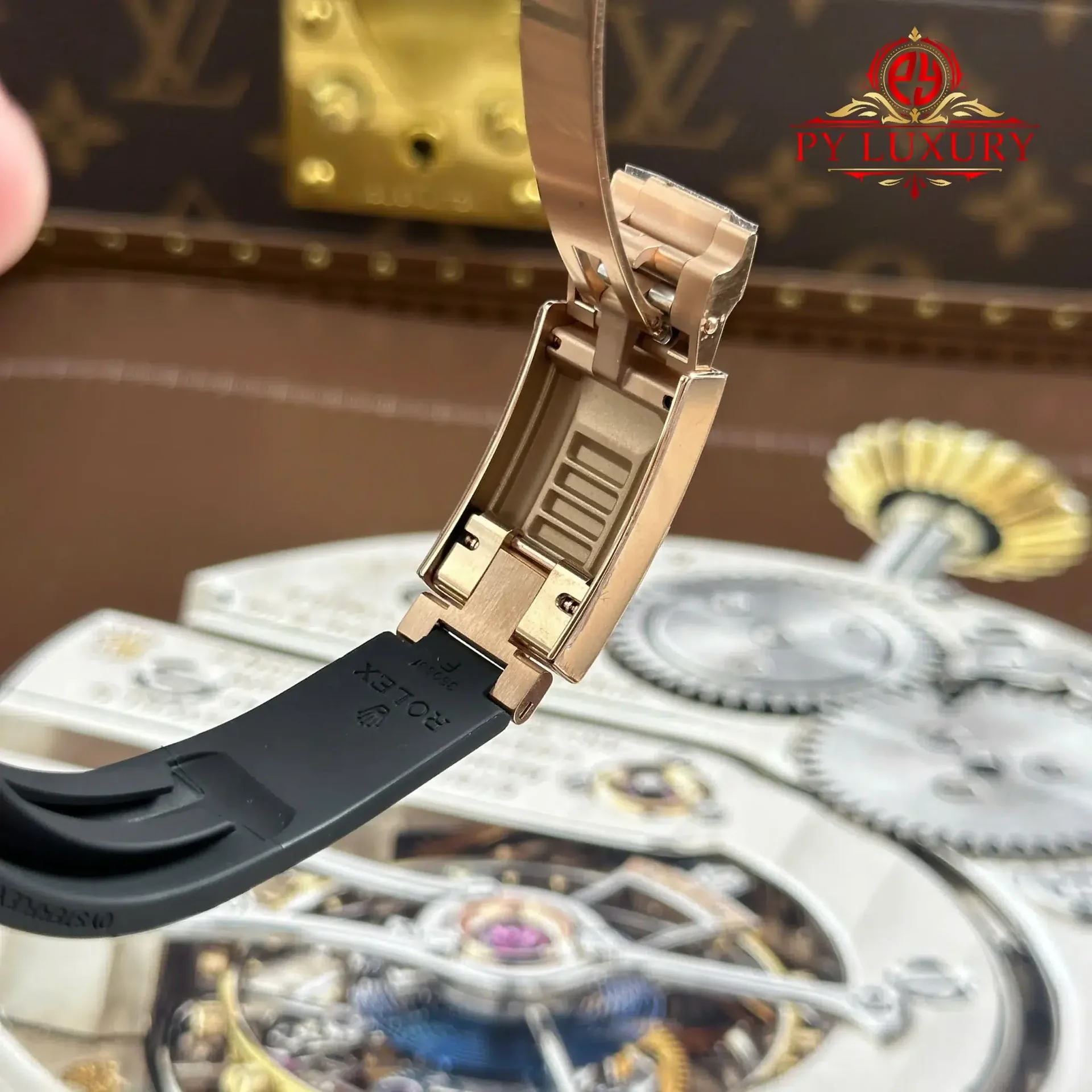 Rolex Daytona 126515LN-0002 Rose Gold Bright Black & Sundust Luminous Dial Oysterflex Bracelet 1:1 Best Replica VSF 40mm - 图片 10