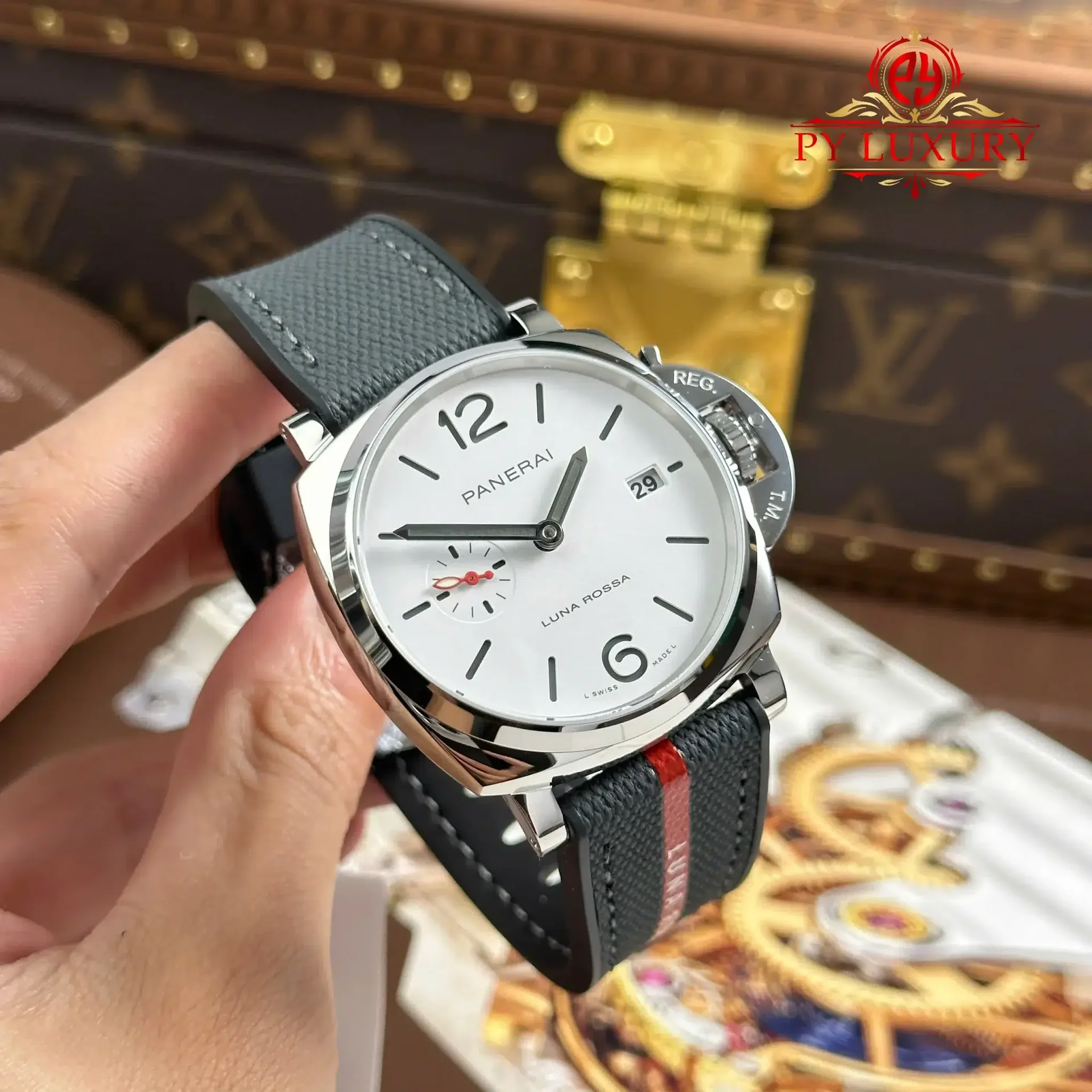 Panerai Luminor Due Luna Rossa PAM1381 White Dial Rubber Strap 1:1 Best Replica VSF 42mm - 图片 2