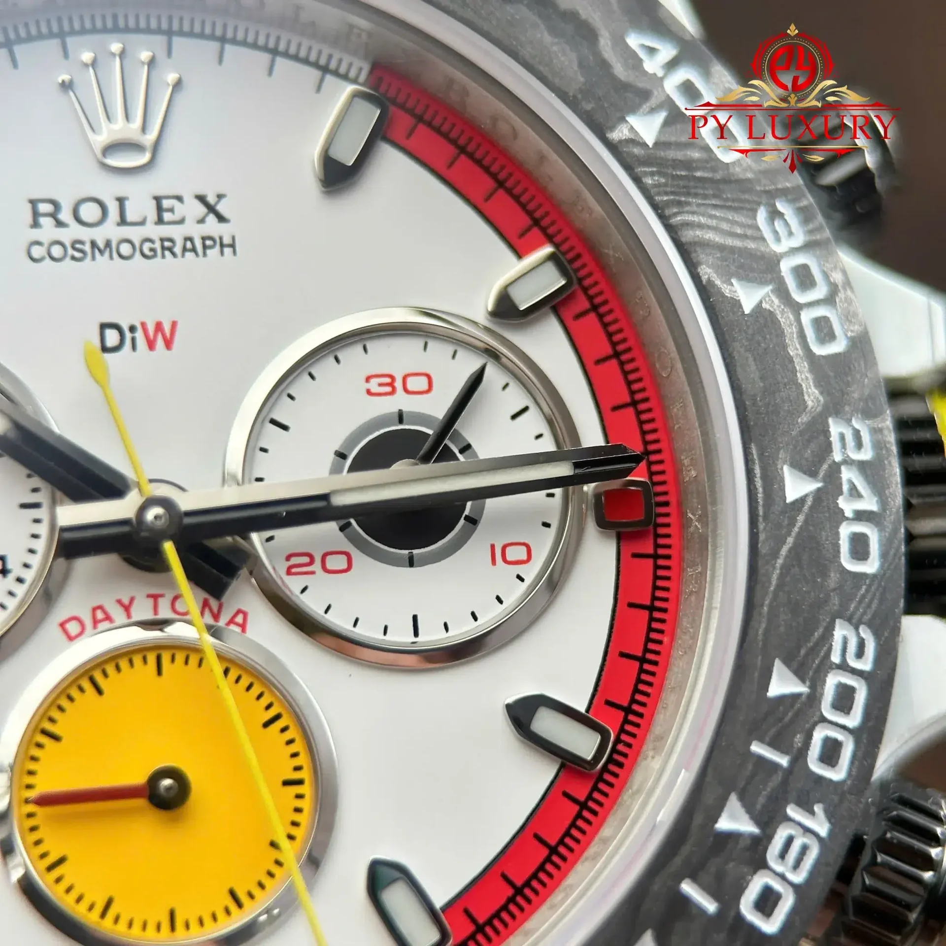 Rolex Daytona DiW Ferrari CarboQuartz White Dial Nylon Strap 1:1 Best Replica 40mm - 图片 6