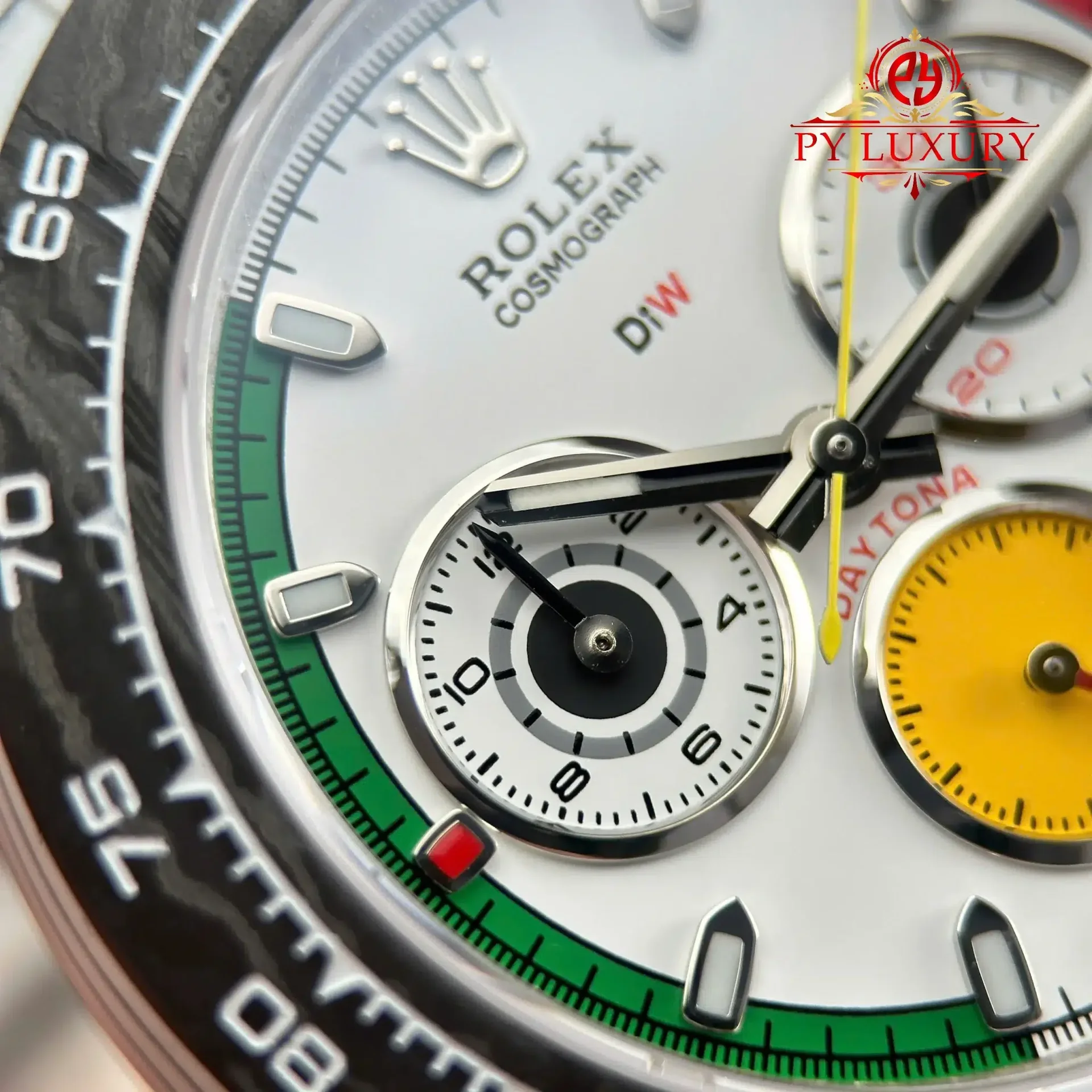 Rolex Daytona DiW Ferrari CarboQuartz White Dial Nylon Strap 1:1 Best Replica 40mm - 图片 8