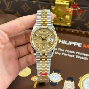 Rolex Datejust 126283RBR Steel/Yellow Gold Fluted-Motif Dial Diamond Bezel Jubilee Bracelet Best Replica VSF 36mm