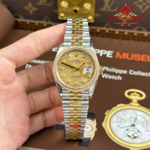 Rolex Datejust 126283RBR Two Tone Yellow Gold Fluted-Motif Diamond Dial Diamond Bezel Jubilee 1:1 Best Replica VSF 36mm