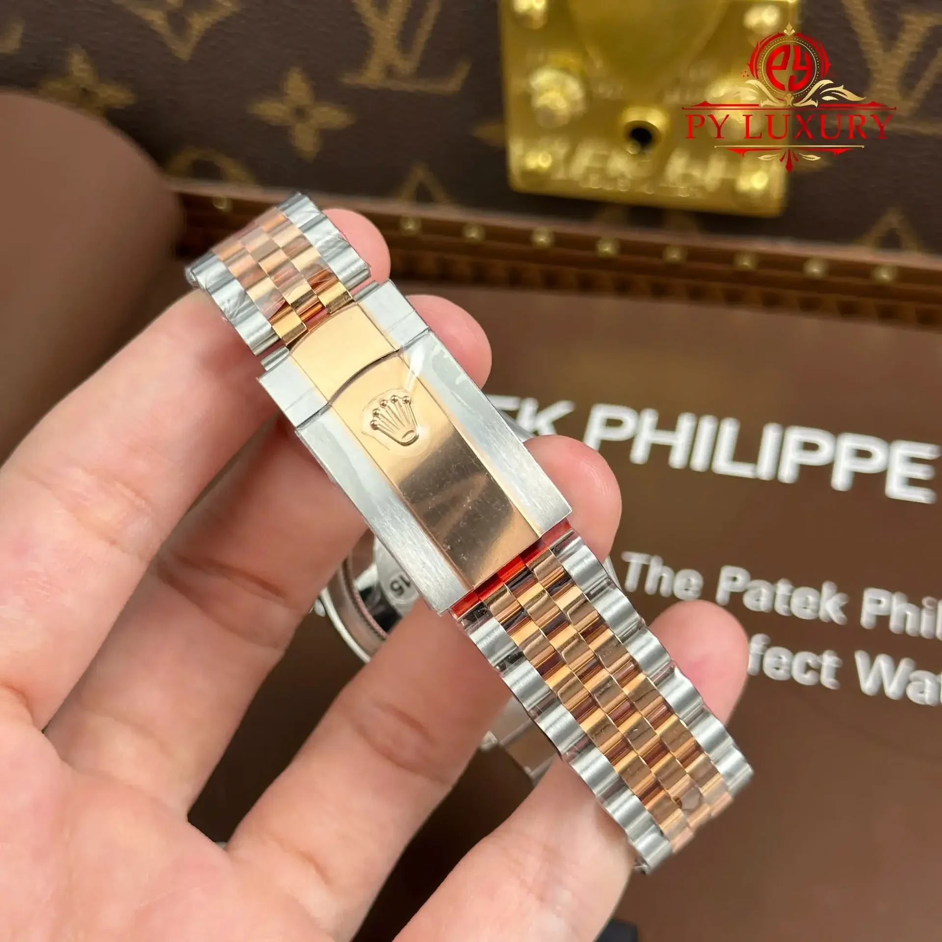 Rolex Datejust 126231 Two Tone Rose Gold Silver Fluted-Motif Luminous Dial Jubilee Bracelet 1:1 Best Replica 36mm - 图片 12