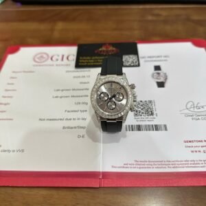 Rolex Daytona 126539TBR-0002 Steel Diamond-set Dial Custom Moissanite Oysterflex Super Clone 40mm