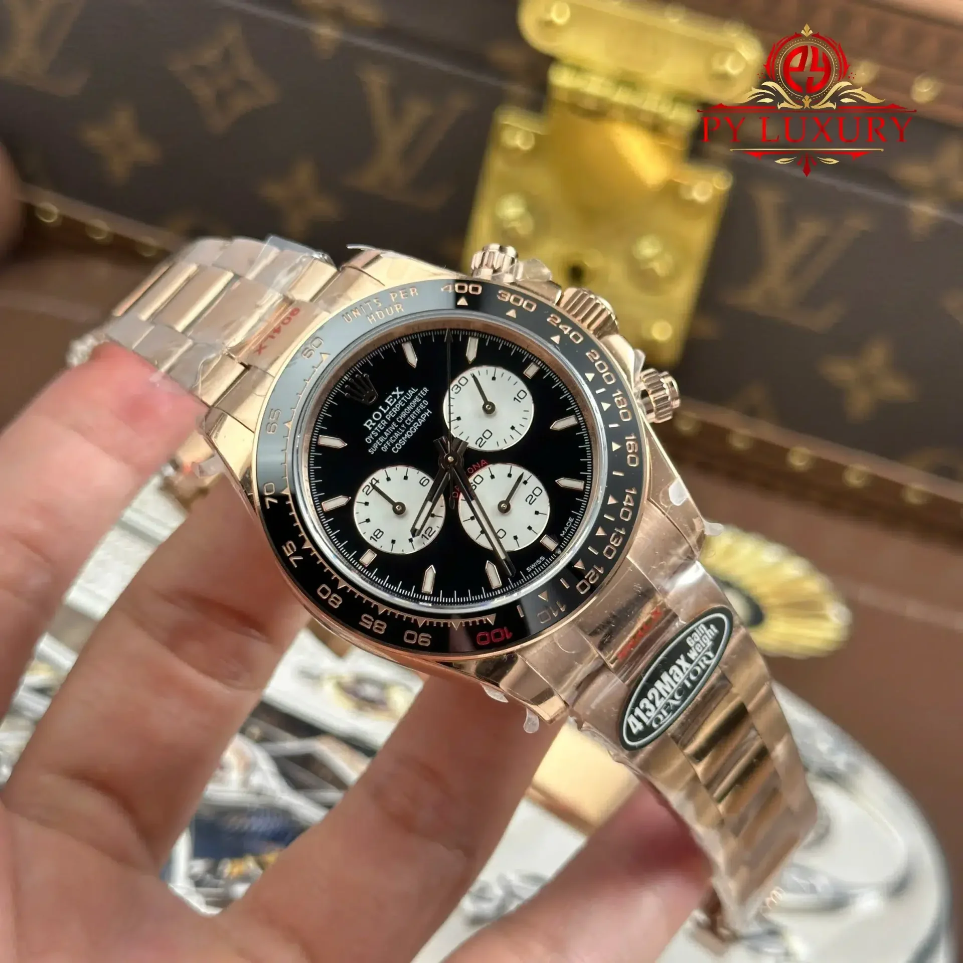 Rolex Cosmograph Daytona Le Mans 126525LN Rose Gold Black Dial Best Replica Gained Weight 198g QF 40mm (Free Sprung) - 图片 2