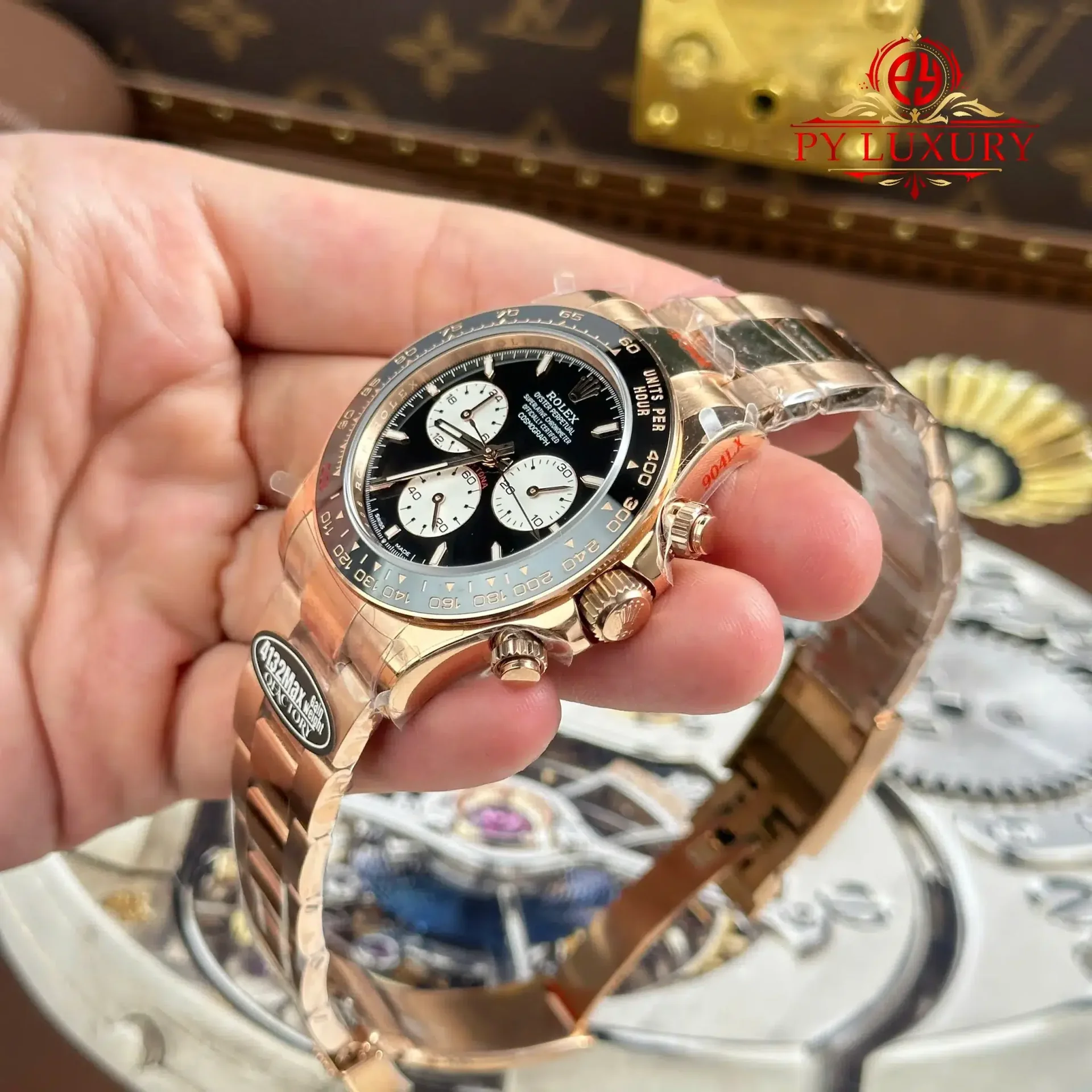 Rolex Cosmograph Daytona Le Mans 126525LN Rose Gold Black Dial Best Replica Gained Weight 198g QF 40mm (Free Sprung) - 图片 3