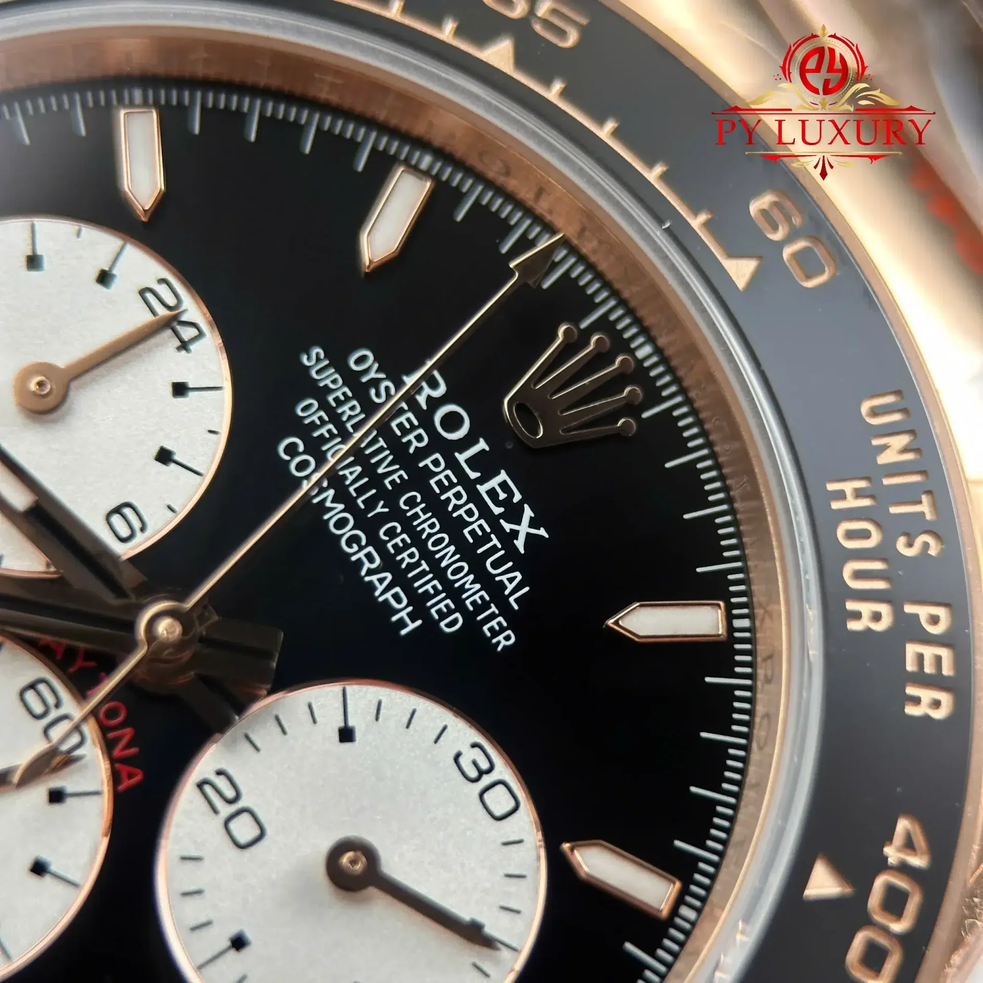 Rolex Cosmograph Daytona Le Mans 126525LN Rose Gold Black Dial Best Replica Gained Weight 198g QF 40mm (Free Sprung) - 图片 6