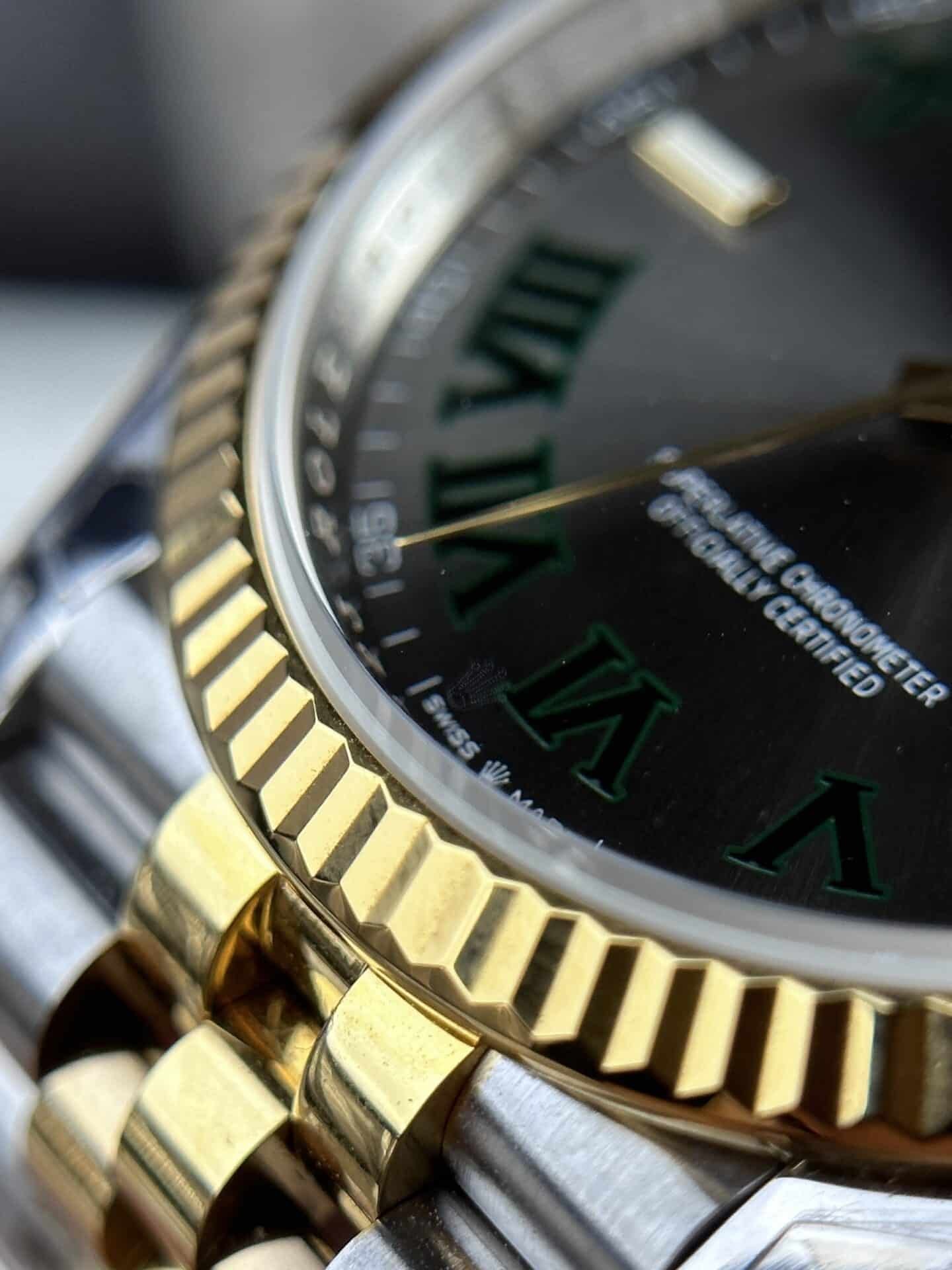 Rolex Datejust Wimbledon Two Tone Yellow Gold Jubilee Top Quality Replica 36mm - 图片 6
