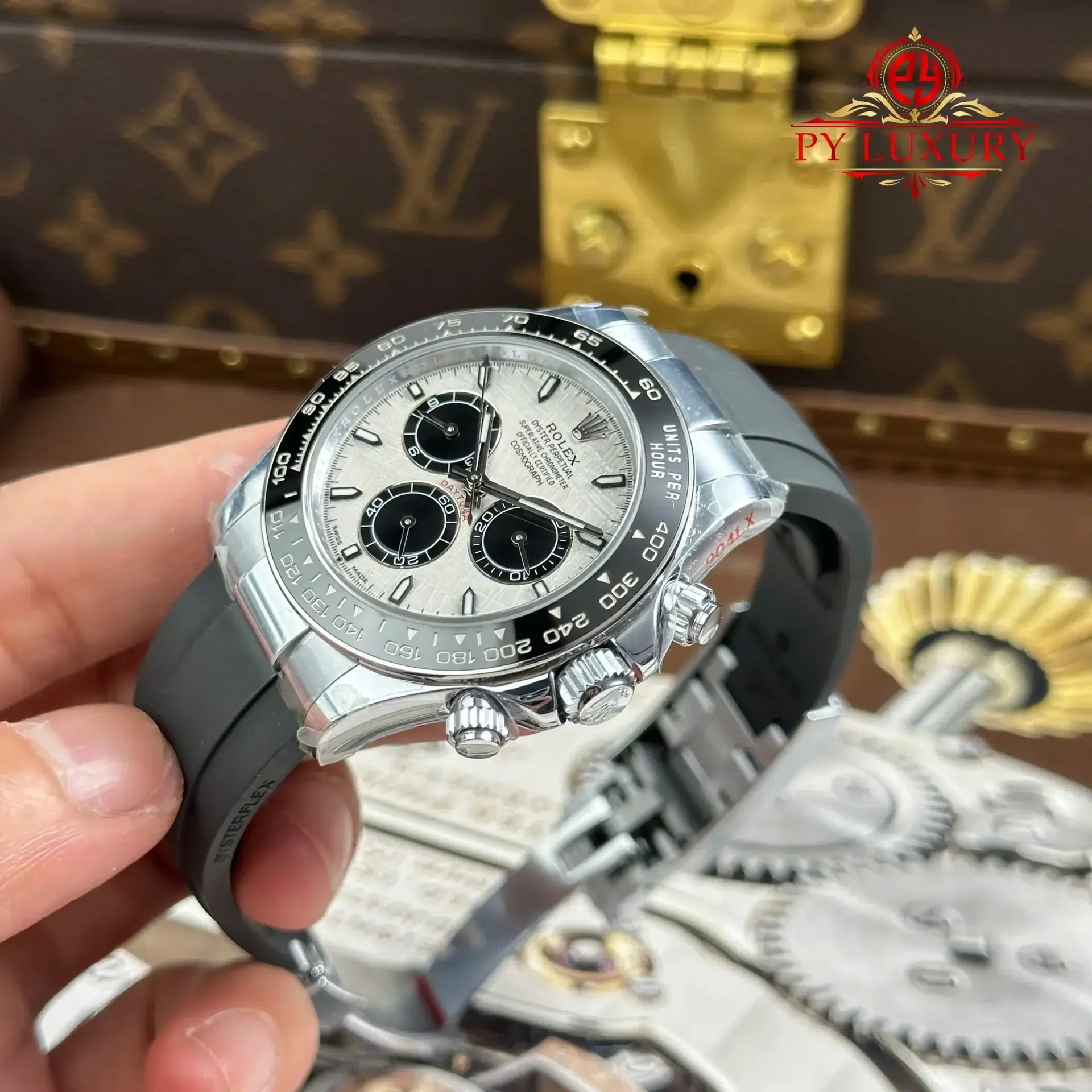 Rolex Daytona 126519LN Meteorite Dial Oysterflex Gained Weight 1:1 Replica QF 40mm - 图片 3
