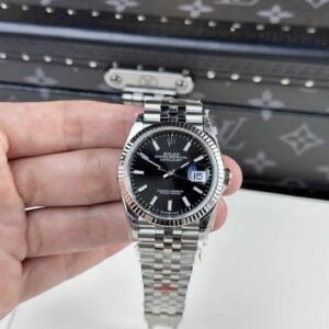 Rolex Datejust Black Dial Luminous Hour Marker Top Quality Replica 36mm