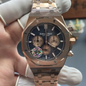 Audemars Piguet Royal Oak Chronograph 26331OR Rose Gold Blue Dial 1:1 Best Replica APSF 41mm