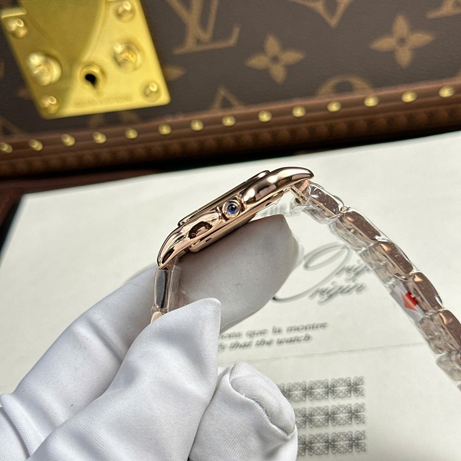 Cartier Panthère Medium Model Rose Gold White Dial Best Replica BVF 27mm x 36mm - 图片 7