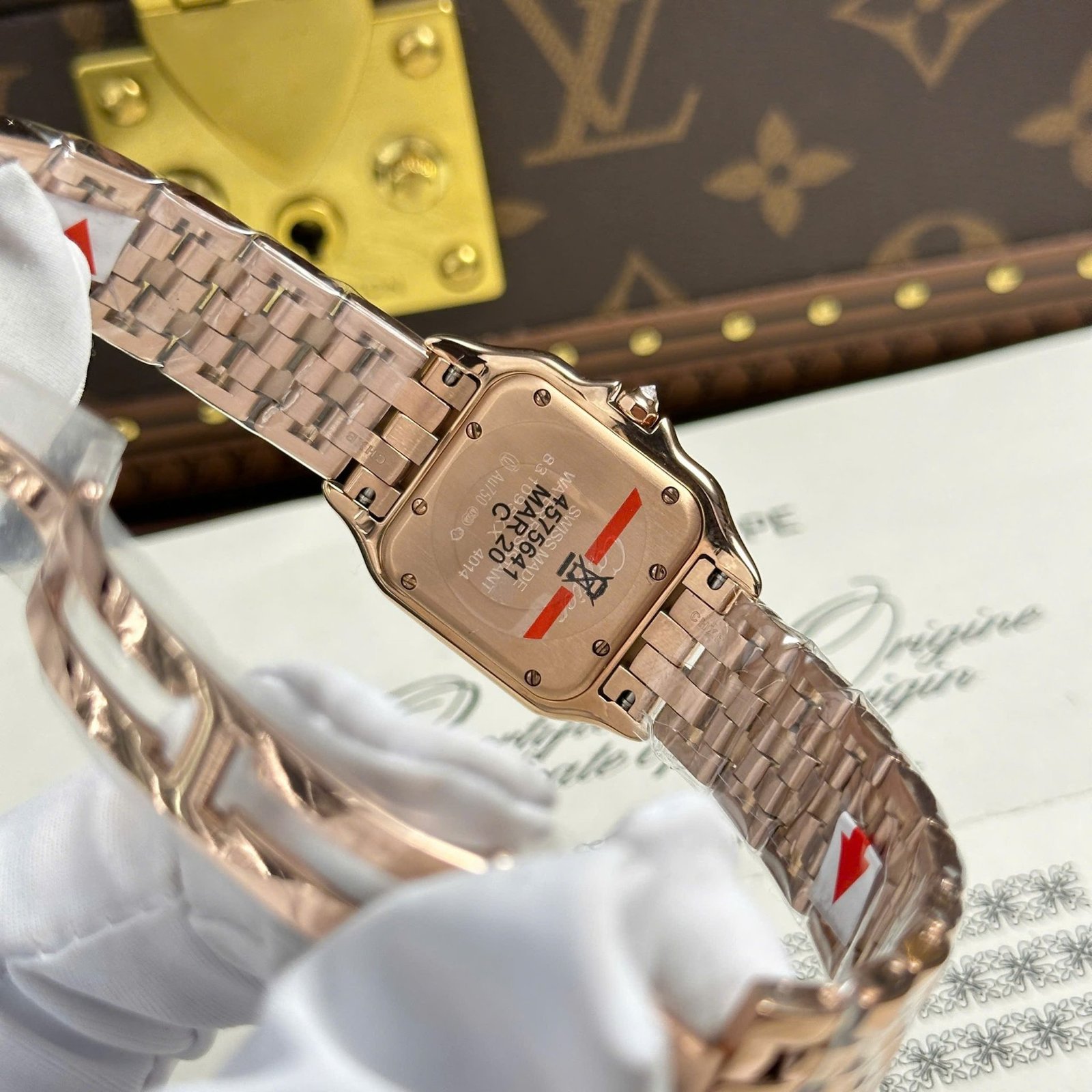 Cartier Panthère Medium Model Rose Gold White Dial Best Replica BVF 27mm x 36mm - 图片 8