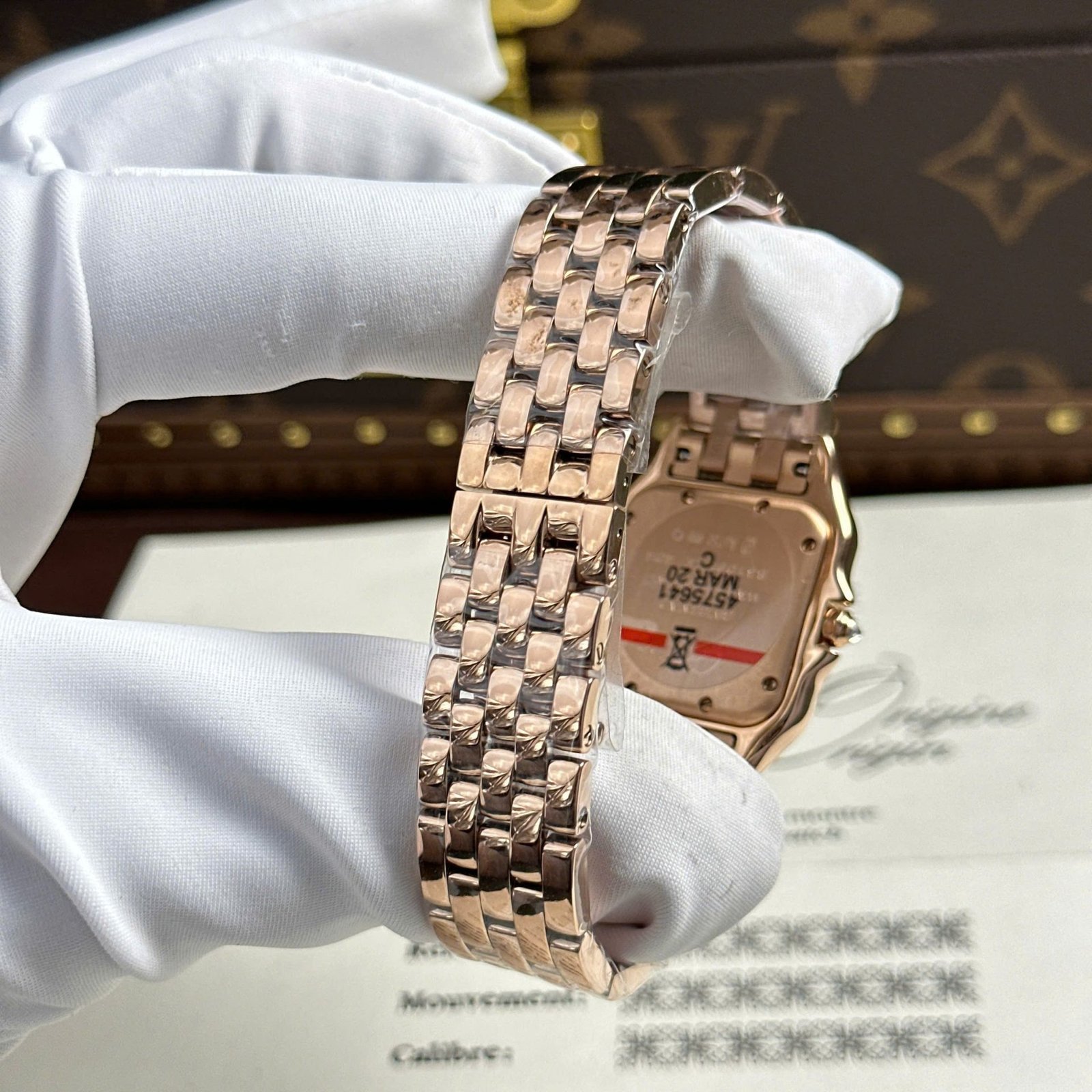 Cartier Panthère Medium Model Rose Gold White Dial Diamond Bezel Best Replica BVF 27mm x 36mm - 图片 10